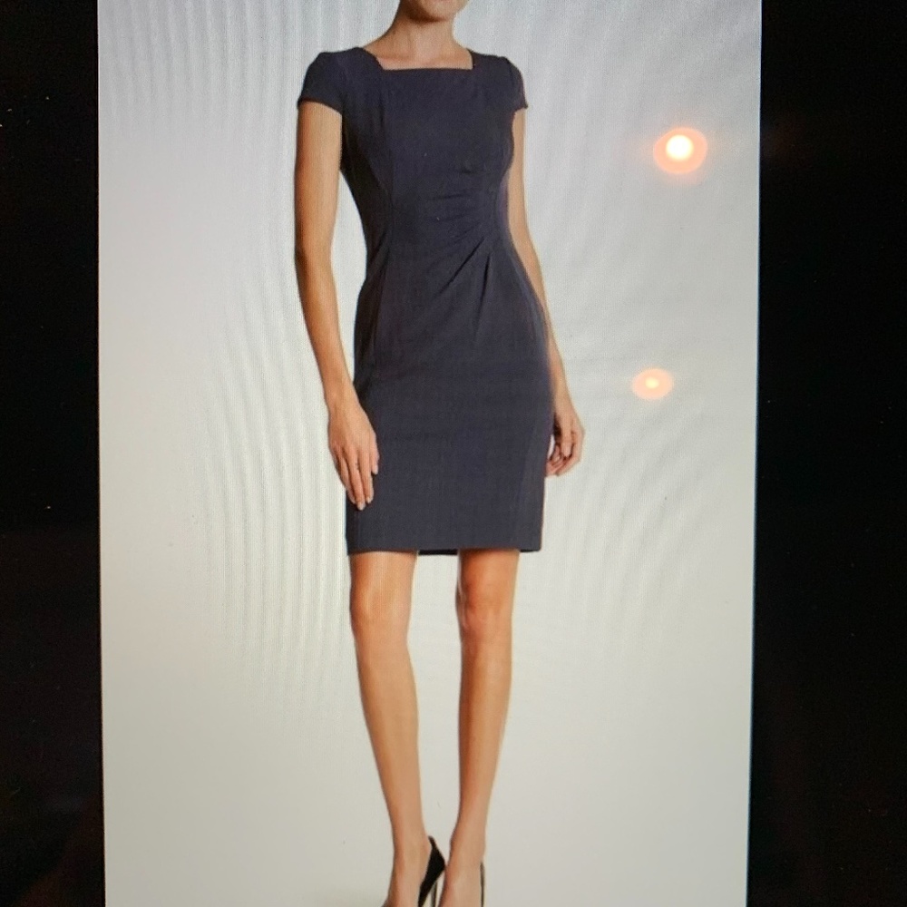 Tahari dark blue dress